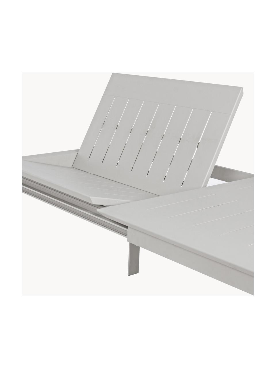 Mesa para exterior extensible Konnor, 160-240 x 100 cm, Gris claro, An 160-240 x F 100 cm