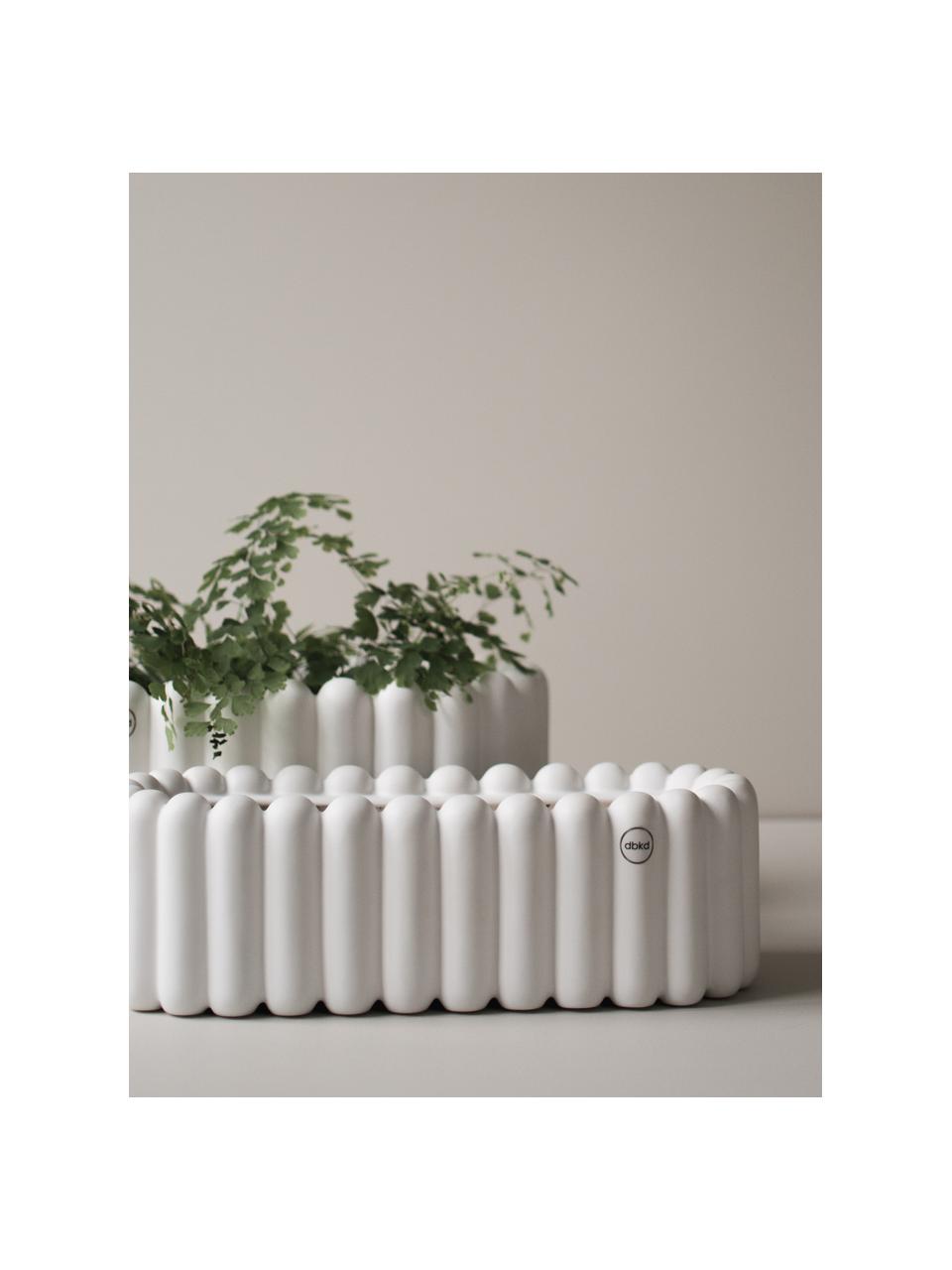 Portavaso Mist, larg. 35 cm, Ceramica, Bianco opaco, Larg. 35 x Alt. 15 cm