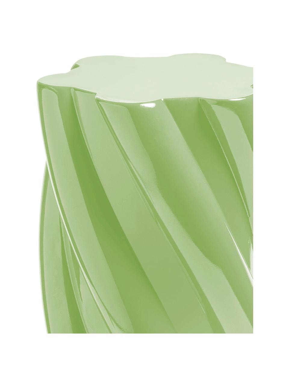 Table d'appoint en verre Marshmallow, Fibre de verre, Vert, Ø 25 x haut. 55 cm