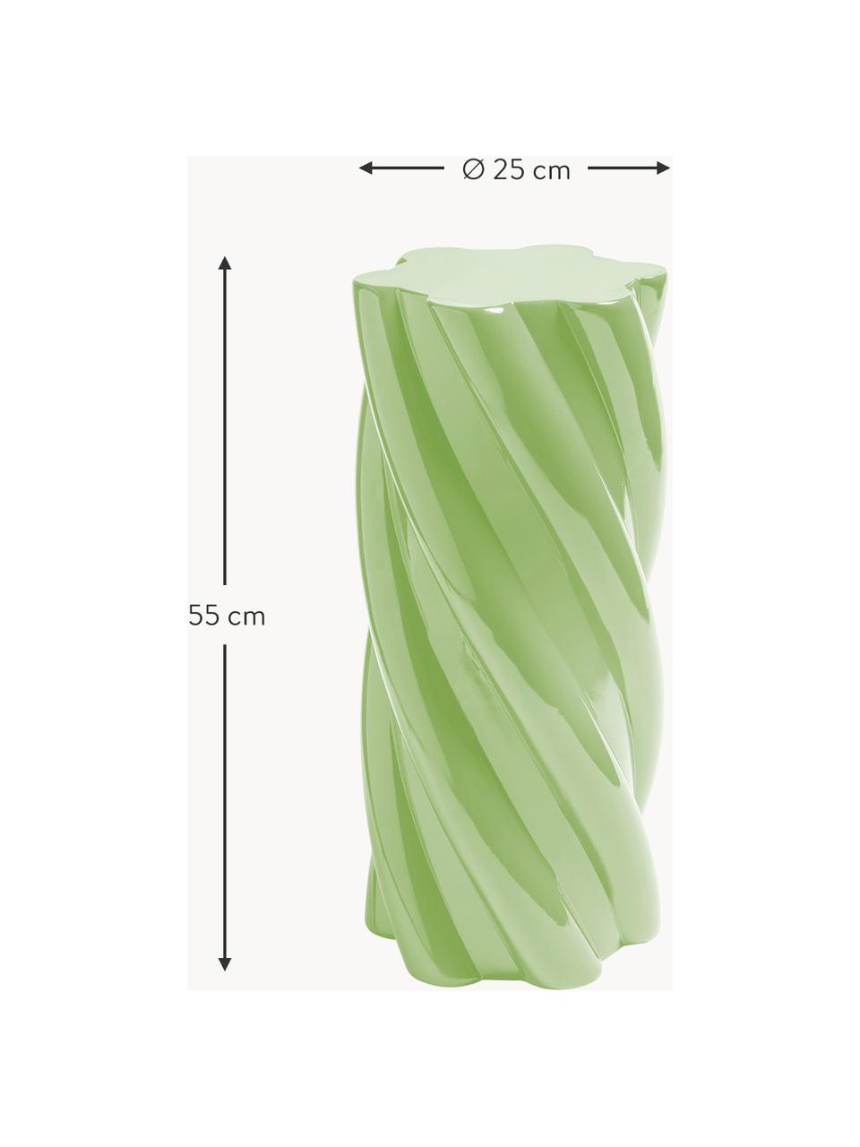 Table d'appoint en verre Marshmallow, Fibre de verre, Vert clair, Ø 25 x haut. 55 cm