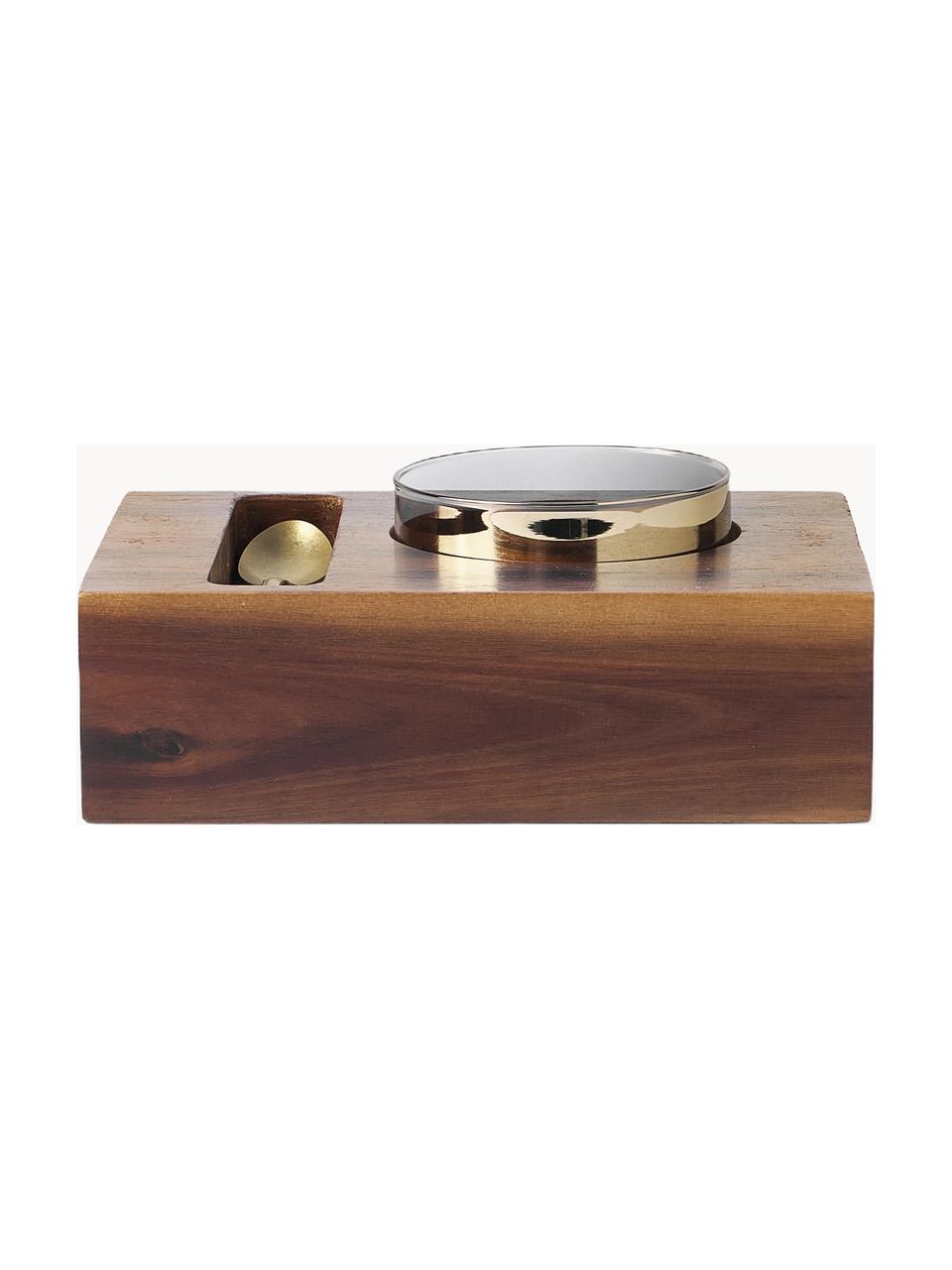 Set de cajas para especias de madera de acacia Wood, 7 pzas., Caja: madera de acacia, Cuchara: acero recubierto, Madera de acacia, Set de diferentes tamaños