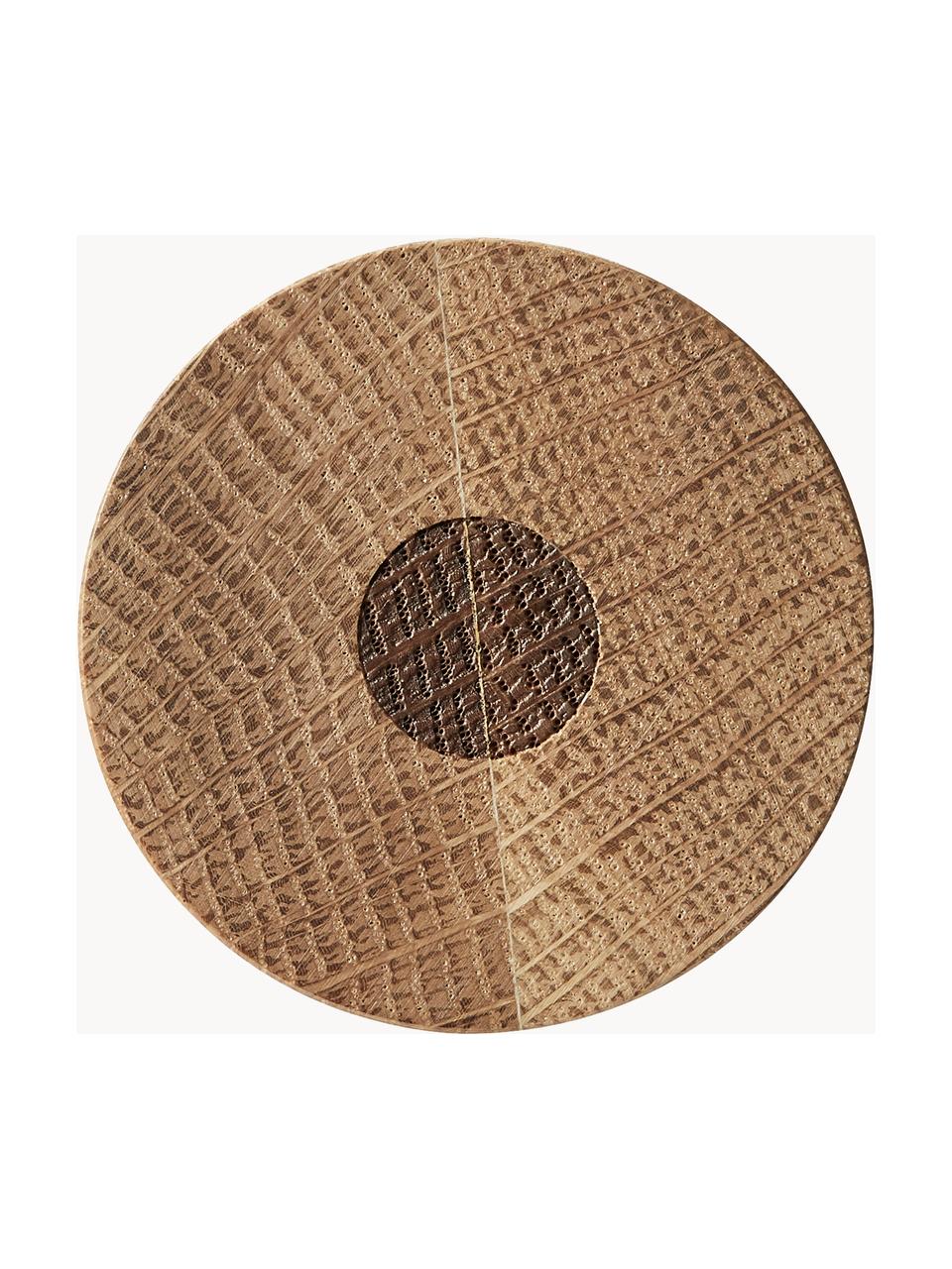 Zout- en pepermolen Bitz met houten deksel, 2-delig, Deksel: hout, Gebroken wit, gespikkeld, Ø 5 x H 17 cm