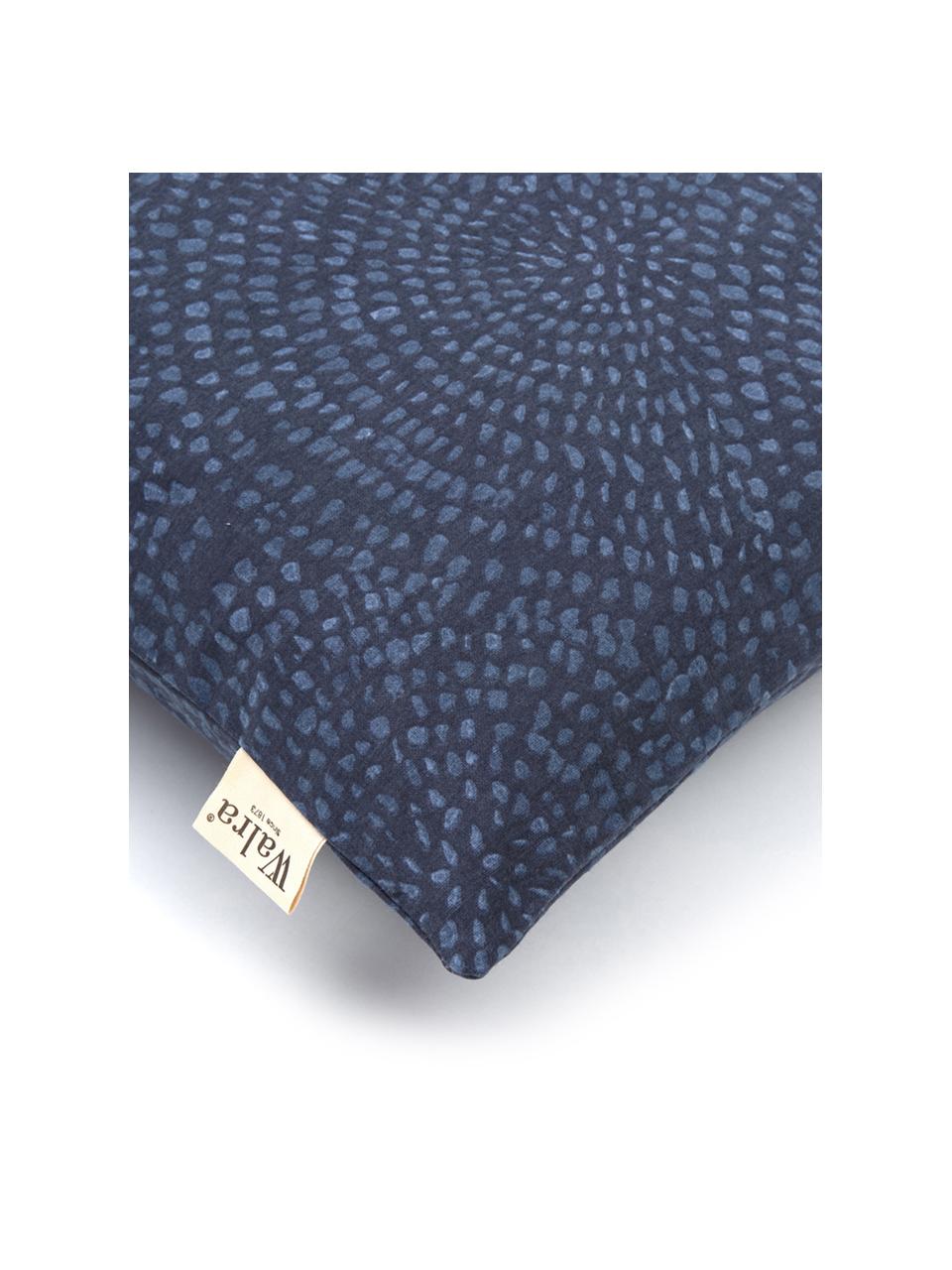 Flanelová posteľná bielizeň Winter Curves, Tmavomodrá, modrá