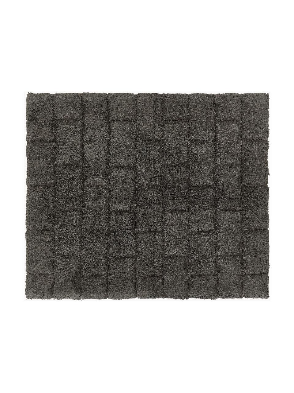 Alfombrilla de baño esponjosa Metro, Marrón oscuro, An 50 x L 60 cm