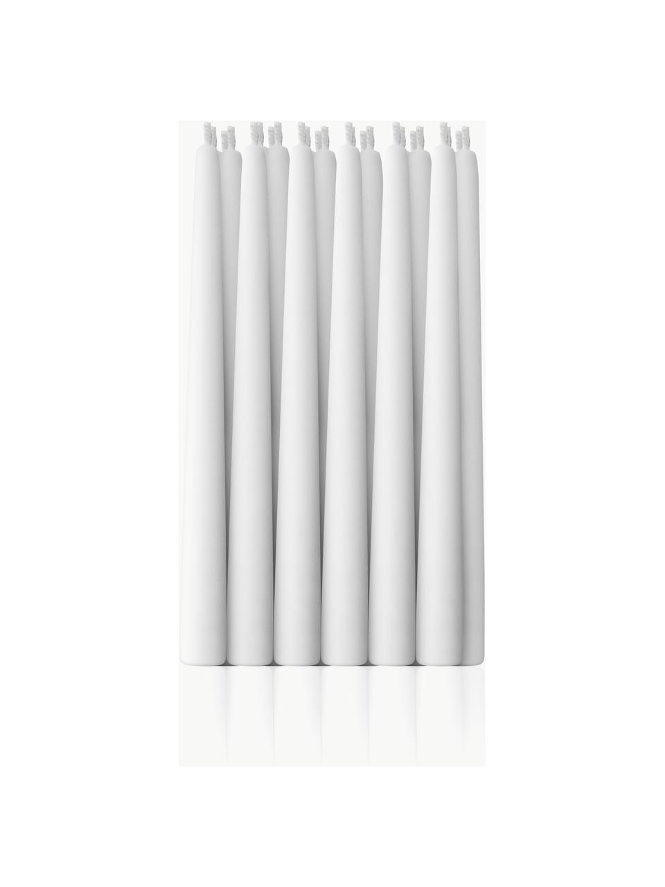 Candele a bastoncino CC, 24 pz, Cera, Bianco, Alt. 14 cm