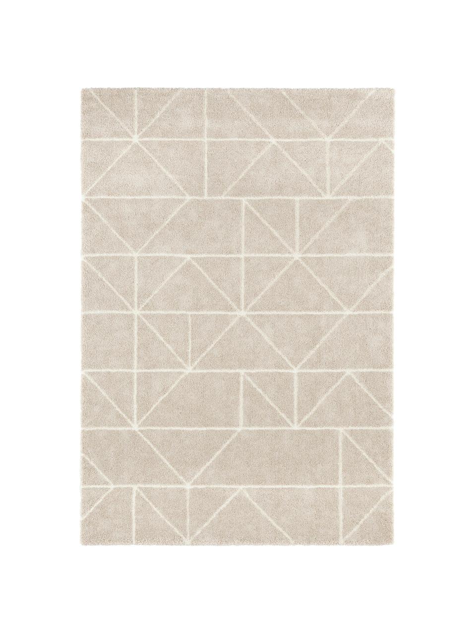 Teppich Arles in Beige-Creme, mit grafischem Muster, Flor: 85% Polypropylen, 15% Pol, Beige, Creme, B 200 x L 290 cm (Größe L)