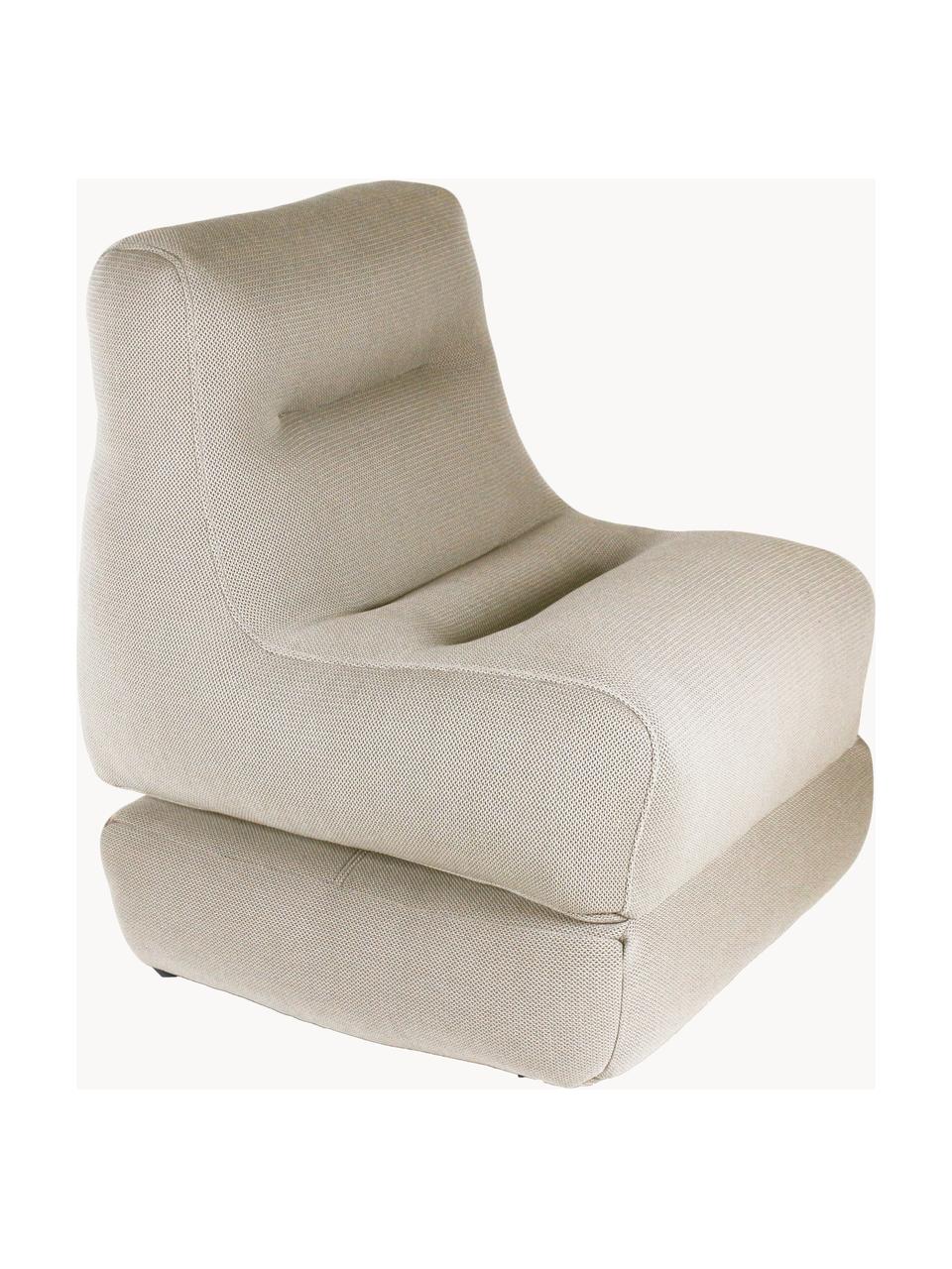 Sillón artesanal reclinable para exterior Pool, Tapizado: 70% PAN + 30% PES, imperm, Beige claro, An 75 x Al 85 cm