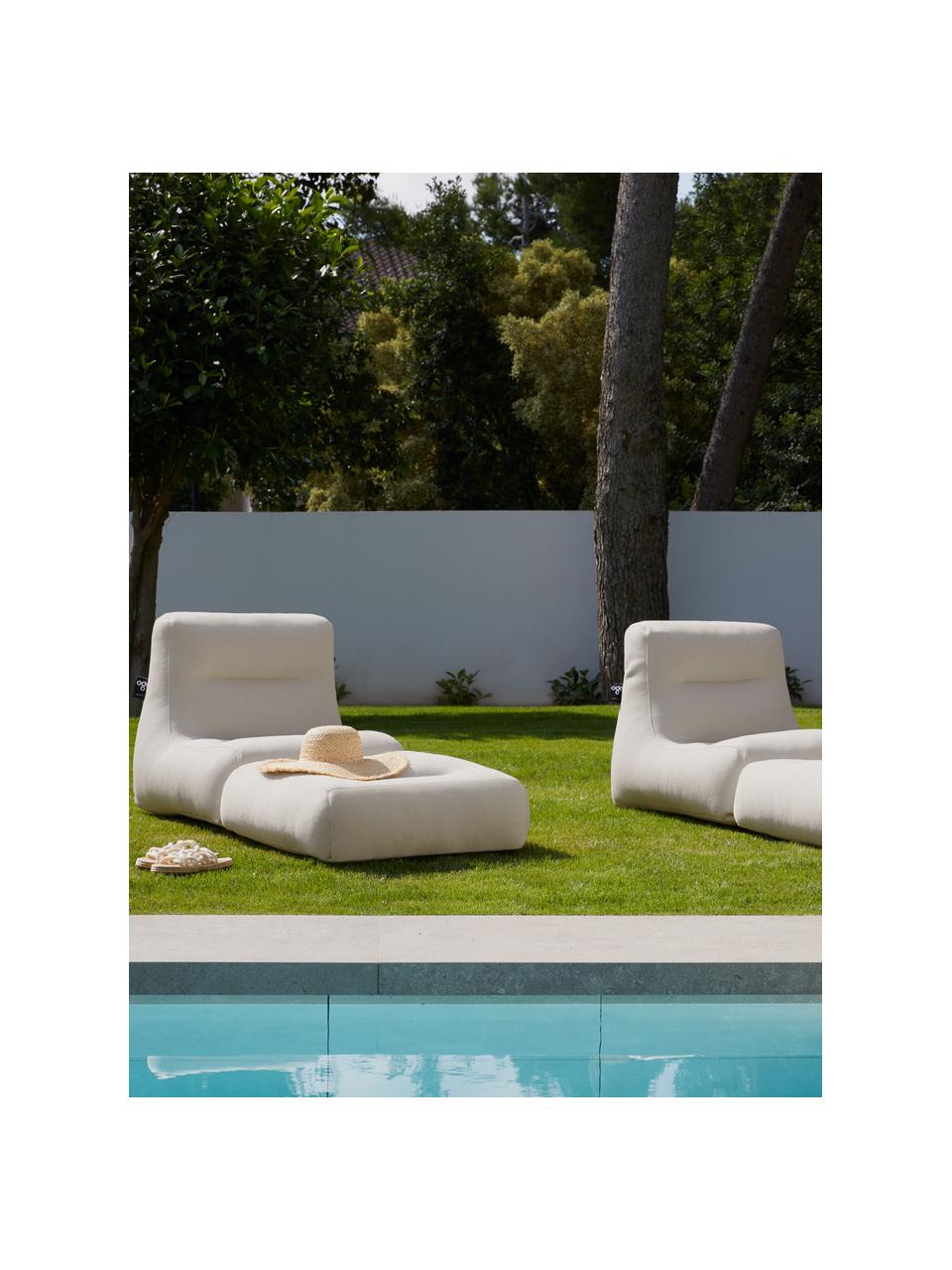 Poltrona da esterno fatta a mano con funzione reclinabile Sit Pool, Rivestimento: 70% PAN + 30% PES, imperm, Beige chiaro, Larg. 75 x Alt. 85 cm