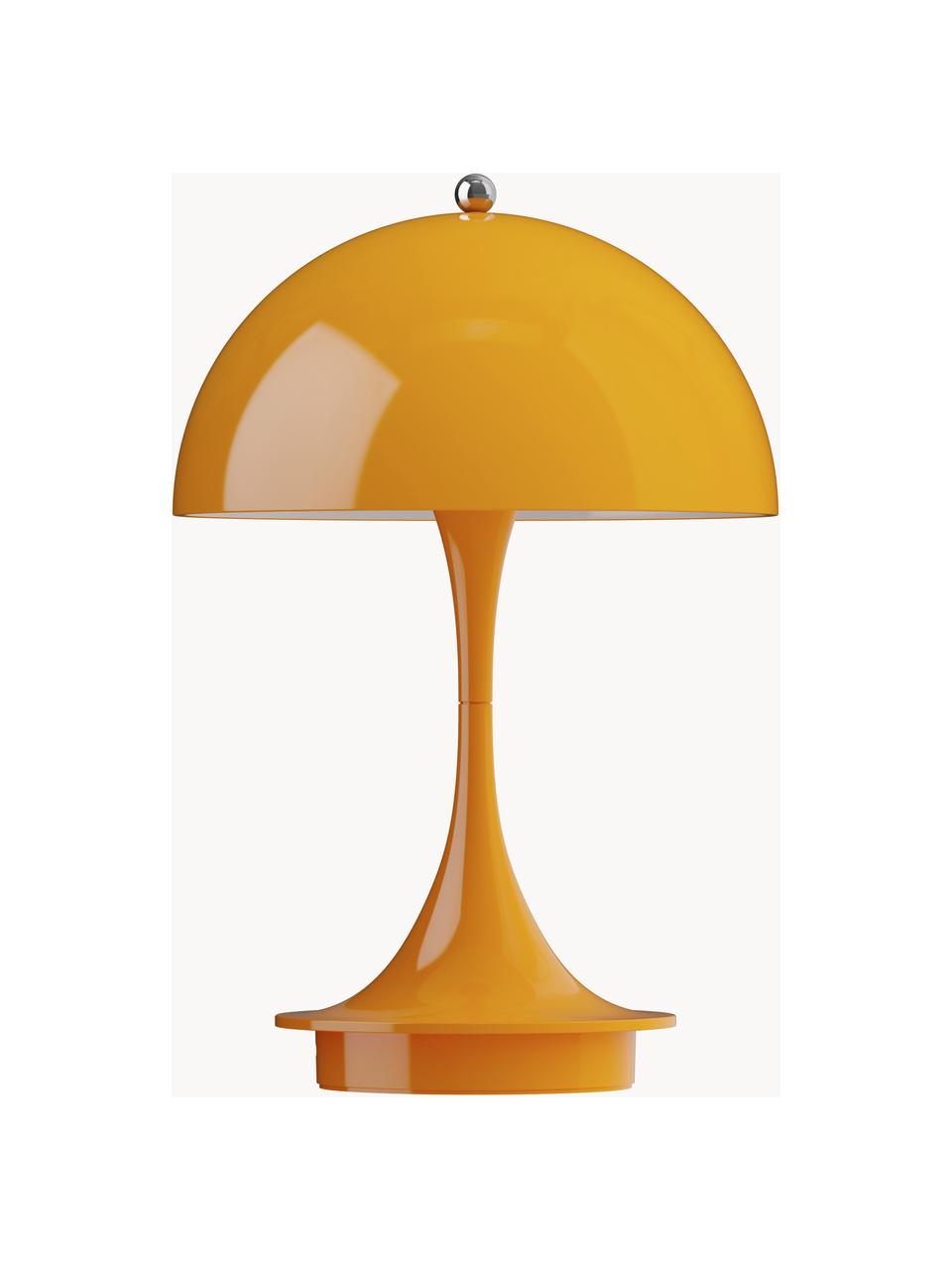 Mobile dimmbare LED-Tischlampe Panthella, H 24 cm, Kunststoff, Kunststoff Orange, Ø 16 x H 24 cm