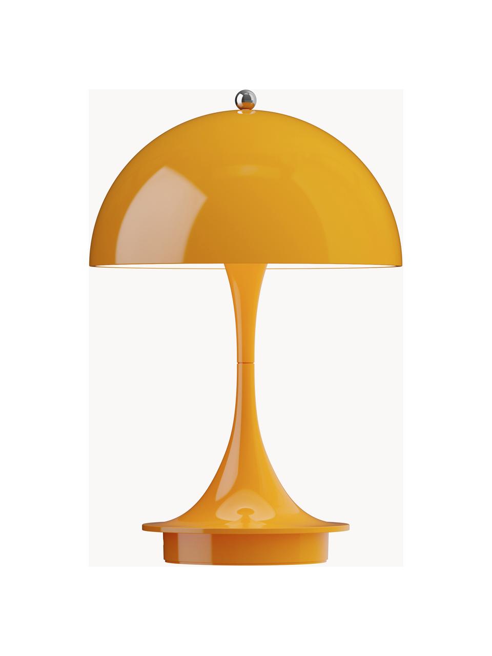 Mobile dimmbare LED-Tischlampe Panthella, H 24 cm, Kunststoff, Kunststoff Orange, Ø 16 x H 24 cm