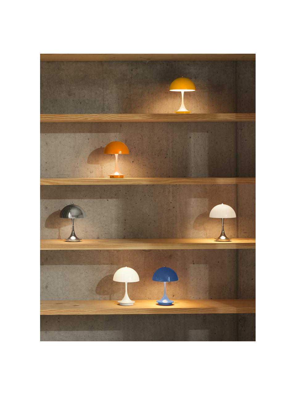 Mobile dimmbare LED-Tischlampe Panthella, H 24 cm, Kunststoff, Kunststoff Orange, Ø 16 x H 24 cm