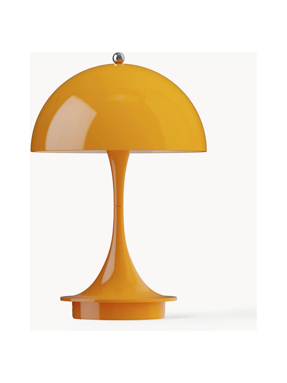 Mobile dimmbare LED-Tischlampe Panthella, H 24 cm, Kunststoff, Kunststoff Orange, Ø 16 x H 24 cm