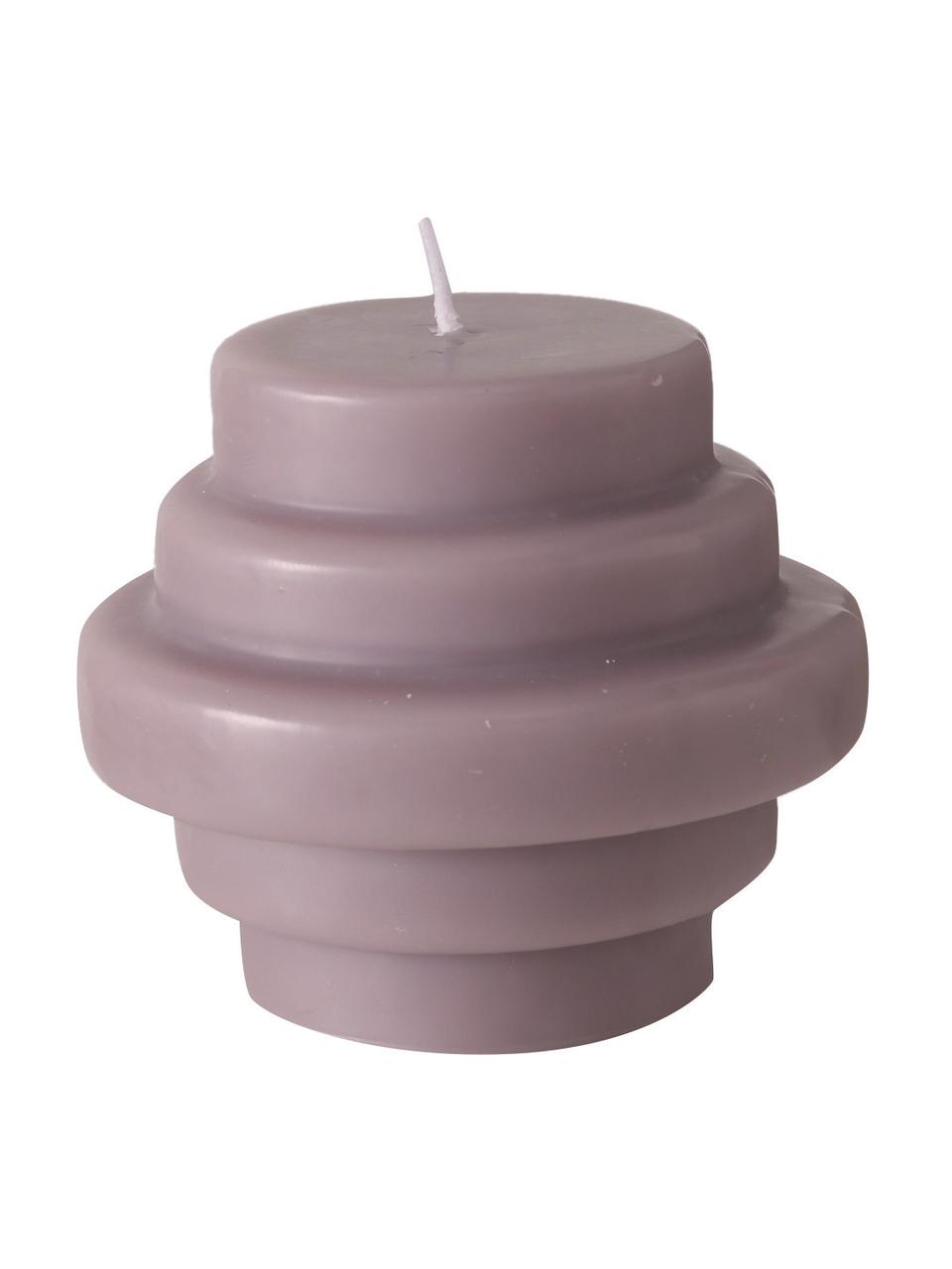 Set de velas Trapeca, 3 uds., Cera, Lila, melocotón, blanco, Ø 10 x Al 9 cm