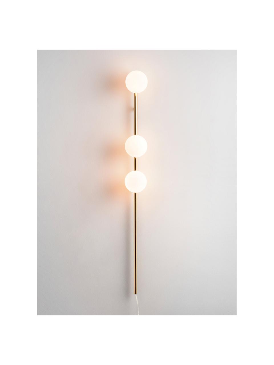 Nástenná lampa so zástrčkou Bar, Odtiene zlatej, Š 12 x V 123 cm