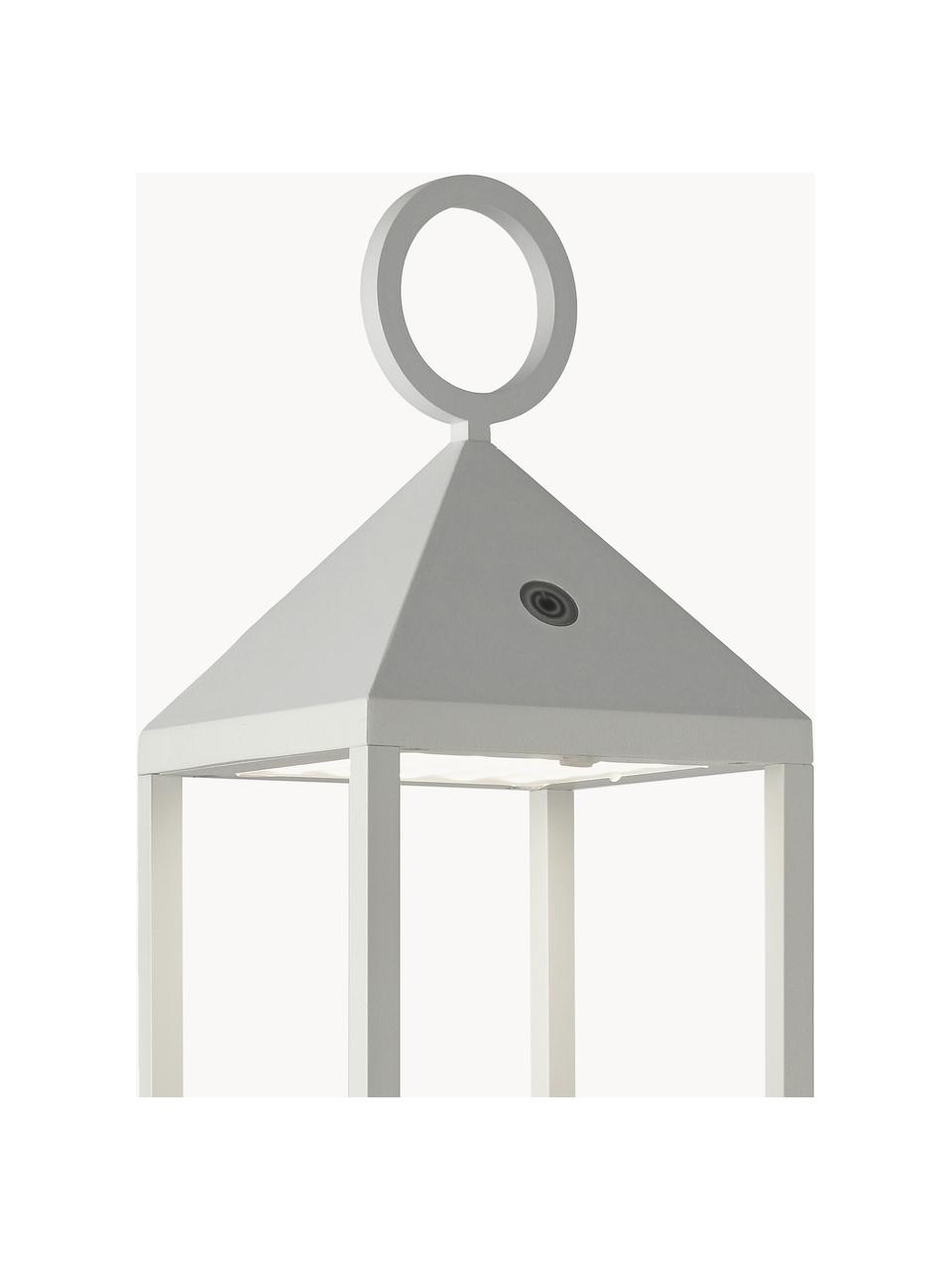 Mobiele dimbare LED outdoor lamp Cargo, Diffuser: kunststof, Wit, transparant, B 14 x H 67 cm