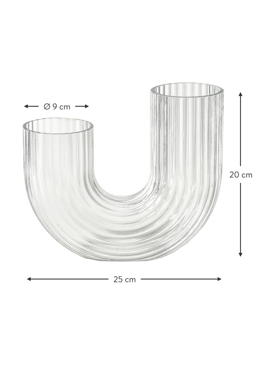 Wazon ze szkła dmuchanego Taiga, Szkło, Transparentny, Ø 9 x W 20 cm