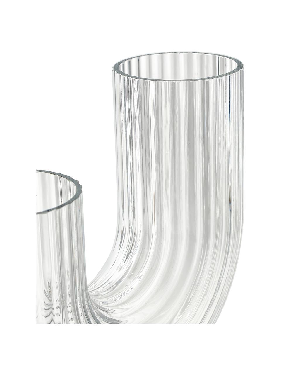 Mondgeblazen glazen vaas Taiga, Glas, Transparant, Ø 9 x H 20 cm