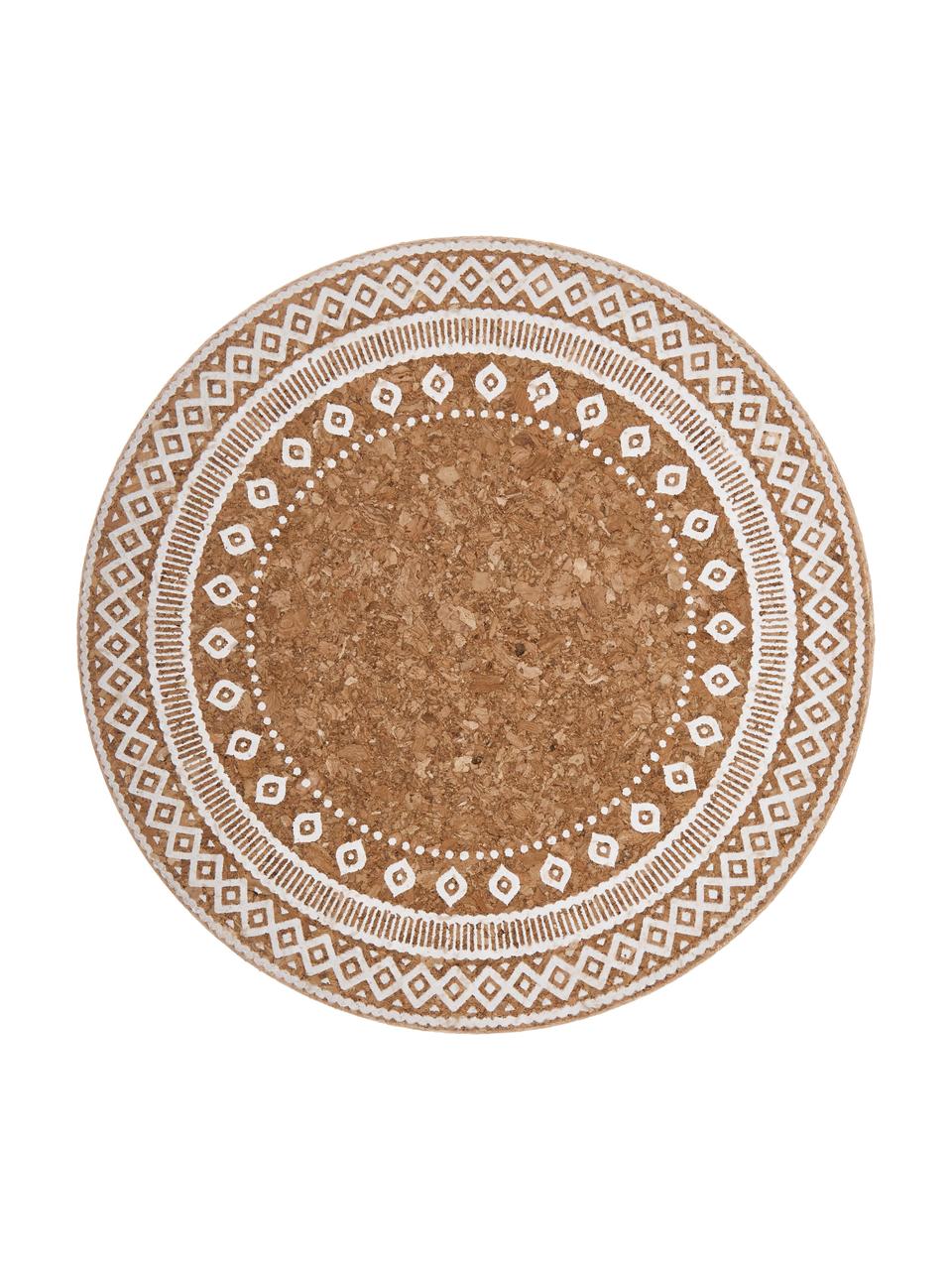 Podložka pod hrnec Oasis, 2 ks, Korek, Bílá, korek, Ø 20 cm, V 2 cm