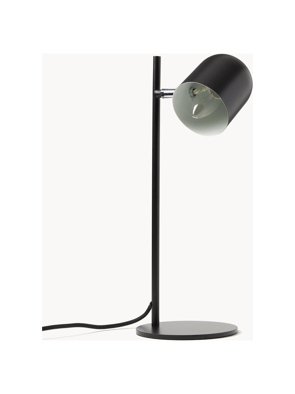 Lampa stołowa z metalu Almo, Czarny, Ø 17 x W 44 cm