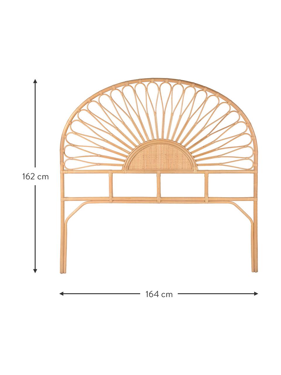 Rattan-Kopfteil Peak, Rattan, Rattan, B 164 x H 162 cm