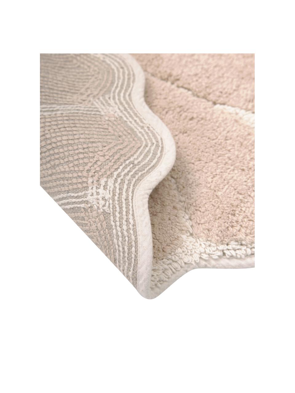 Badvorleger Soft in Ecru aus Bio-Baumwolle, 100% Baumwolle, BCI-zertifiziert, Ecru, Weiß, B 70 x L 80 cm