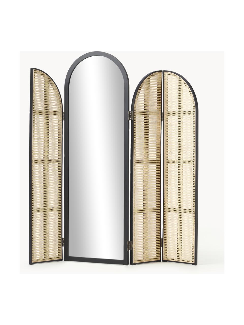 MIROIR MURAL ENFANT MAISON ROTIN - Beige clair