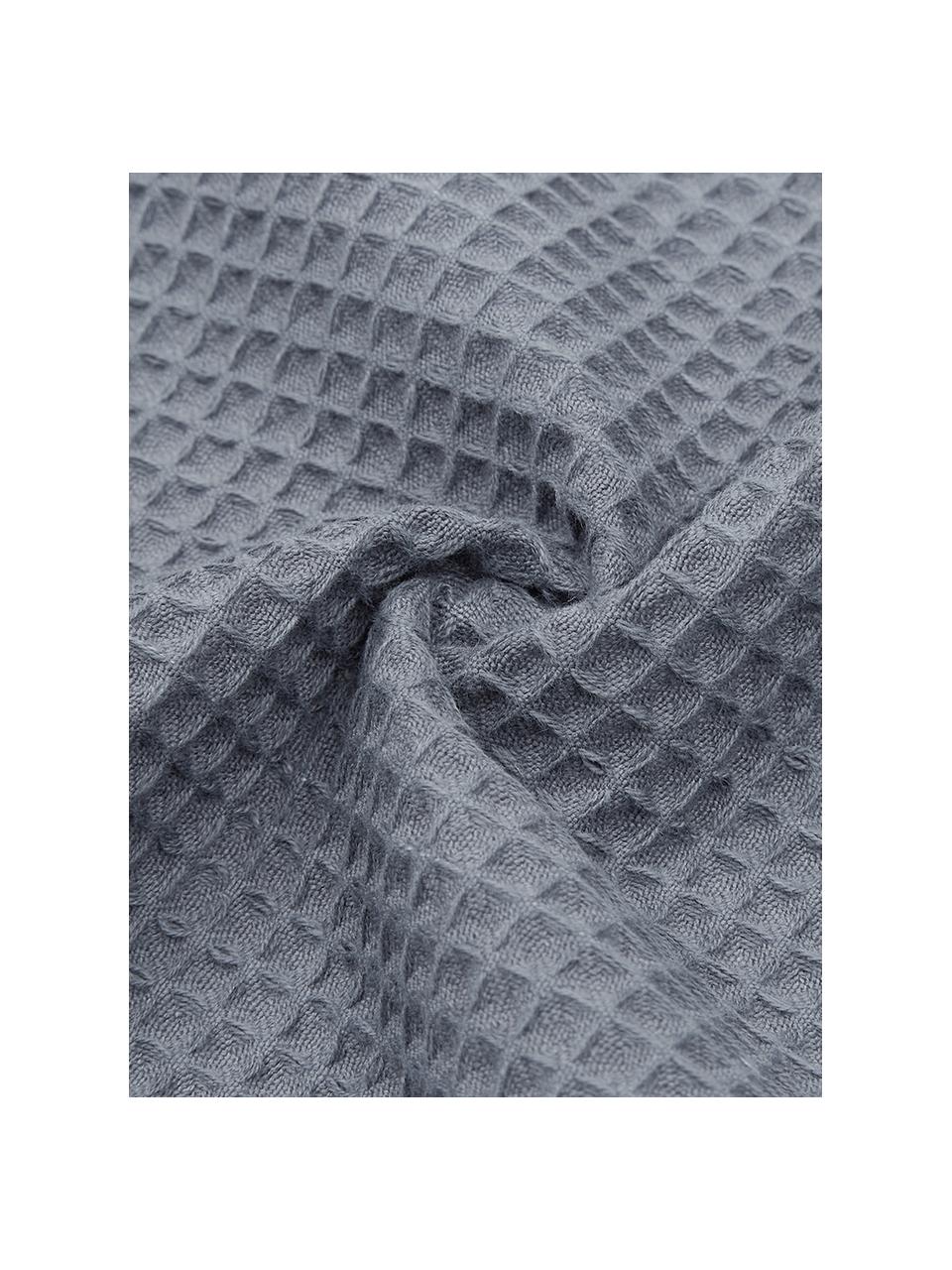 Sada tenkých ručníků s vaflovou strukturou Karima, 3 díly, Tmavě šedá