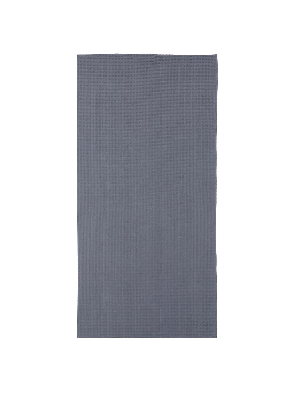 Lot de serviettes de bain en textile finement gaufré Karima, 3 élém., Gris foncé