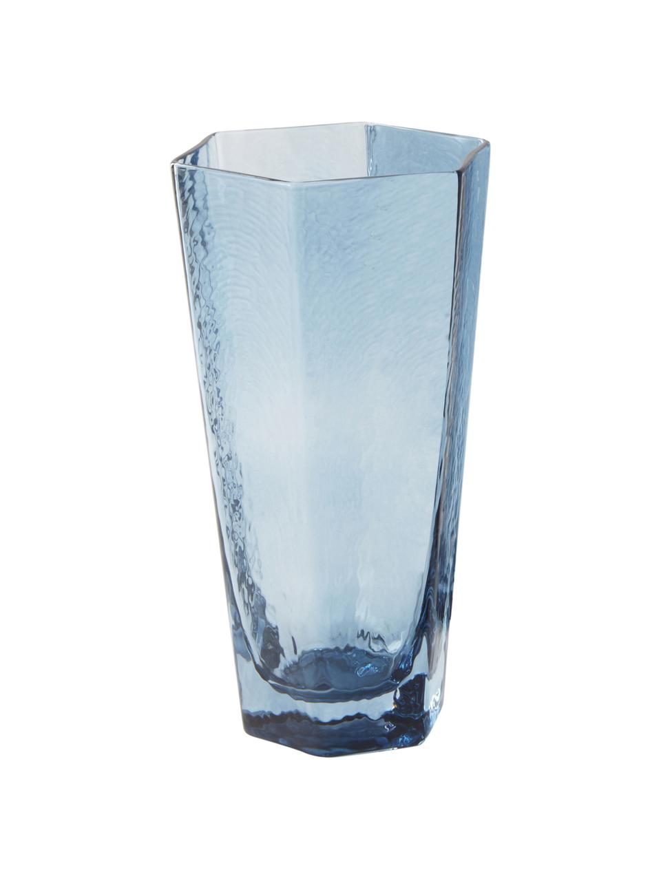 Wassergläser Amory in Blau, 4 Stück, Glas, Blau, transparent, Ø 9 x H 17 cm, 500 ml