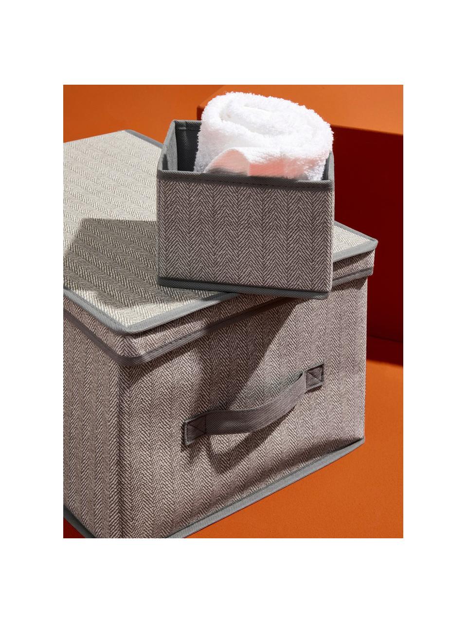 Boîte de rangement pliable Tidy, larg. 14 cm, Tons gris, larg. 14 x prof. 14 cm