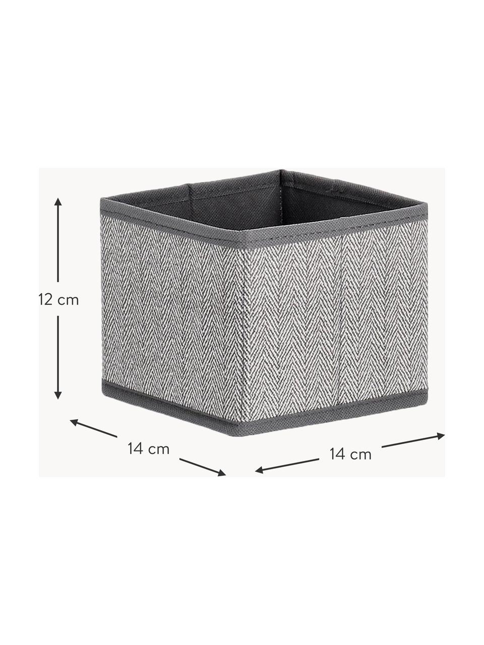 Caja plegable Tidy, An 14 cm, Tapizado: fibra sintética, Tonos grises, An 14 x F 14 cm