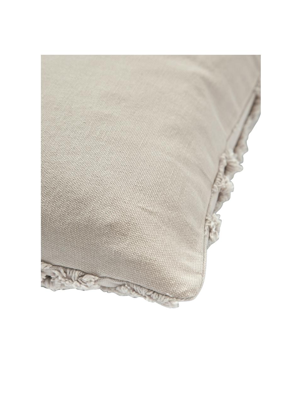 Poszewka na poduszkę z perkalu z tuftowaną dekoracją Faith, 100% bawełna, Beżowy, S 40 x D 60 cm