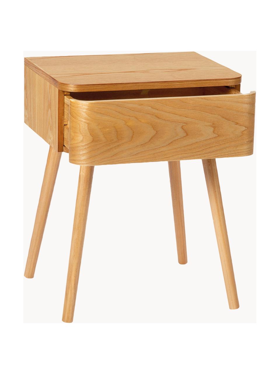 Table de chevet en bois Gunydin, MDF, placage de pin, Bois de pin, larg. 40 x haut. 51 cm