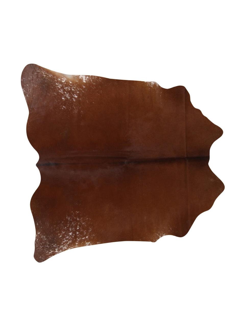 Dywan ze skóry bydlęcej Jura, Skóra bydlęca, Brązowy, beżowy, Unikatowa skóra bydlęca 983, 160 x 180 cm
