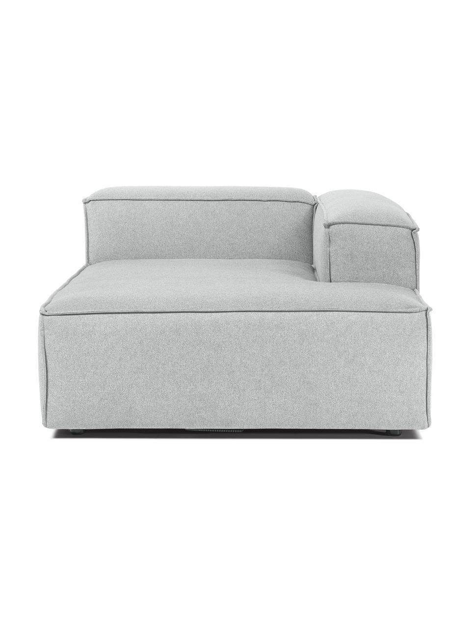 Diván modular Lennon, Tapizado: 100% poliéster Alta resis, Estructura: madera de pino maciza, ma, Patas: plástico, Tejido gris claro, An 119 x F 180 cm, chaise longue derecha