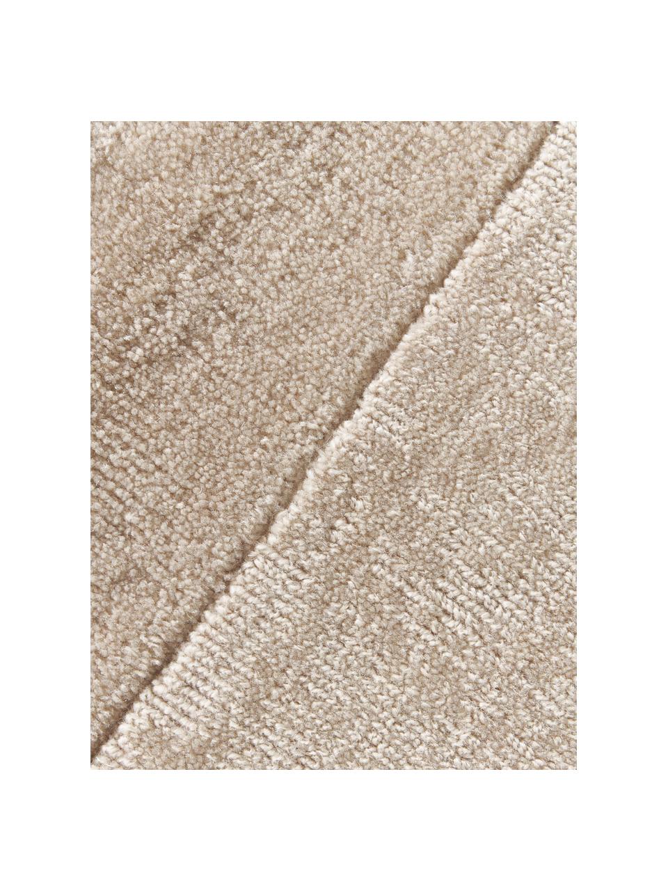 Laagpolig vloerkleed Kari, 100% polyester, GRS-gecertificeerd, Beige, B 80 x L 150 cm (maat XS)