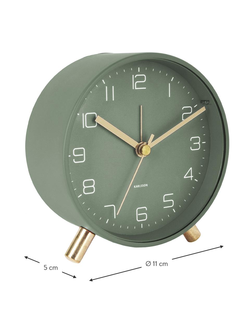 Despertador Lofty, Metal pintado, Verde, Ø 11 x F 5 cm