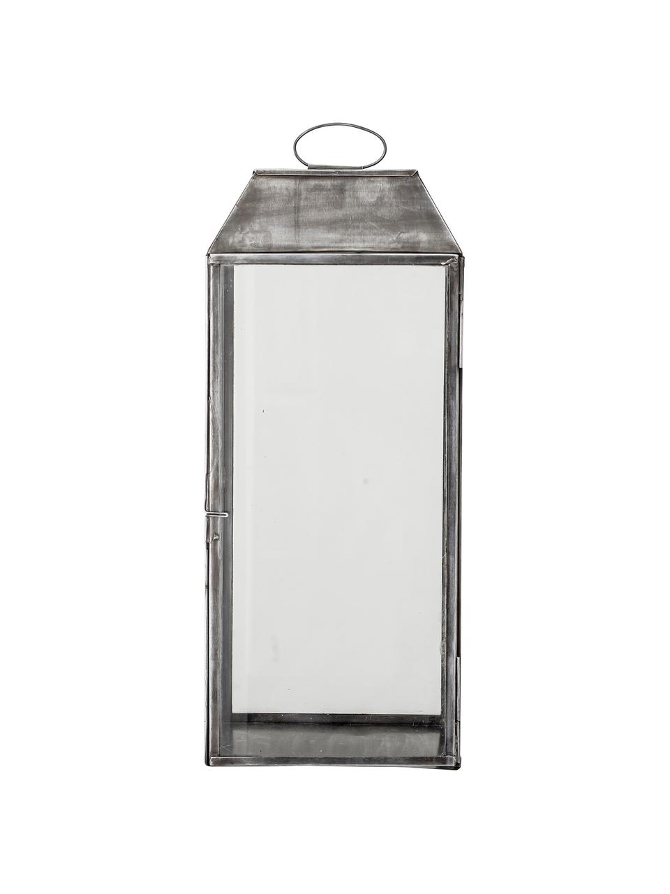 Grote lantaarn Gagriel, Frame: metaal, Zilverkleurig met antieke afwerking, B 20 x H 48 cm