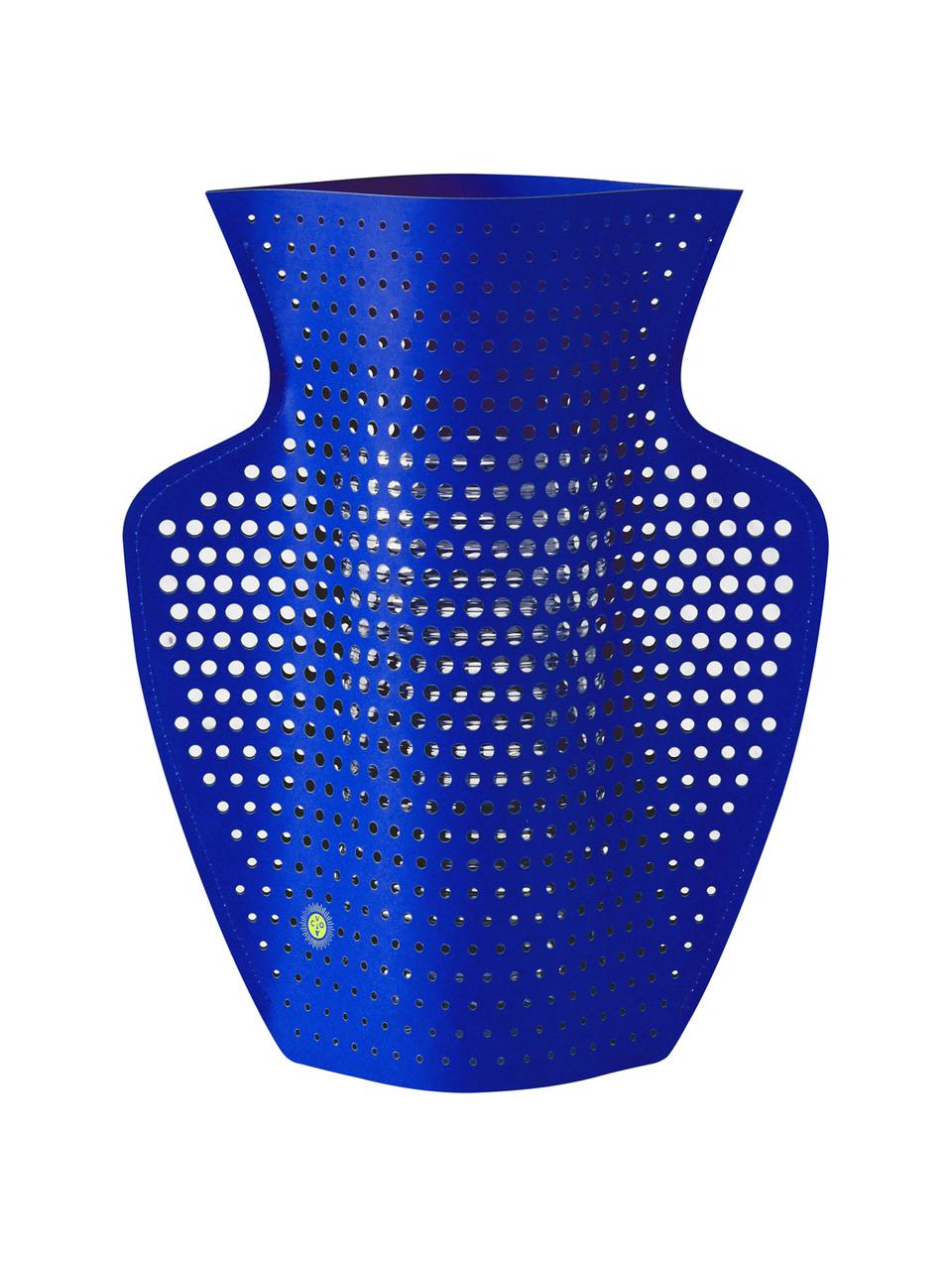 Ručně vyrobený dekorativní papírový obal na vázu Helio, Modrá
