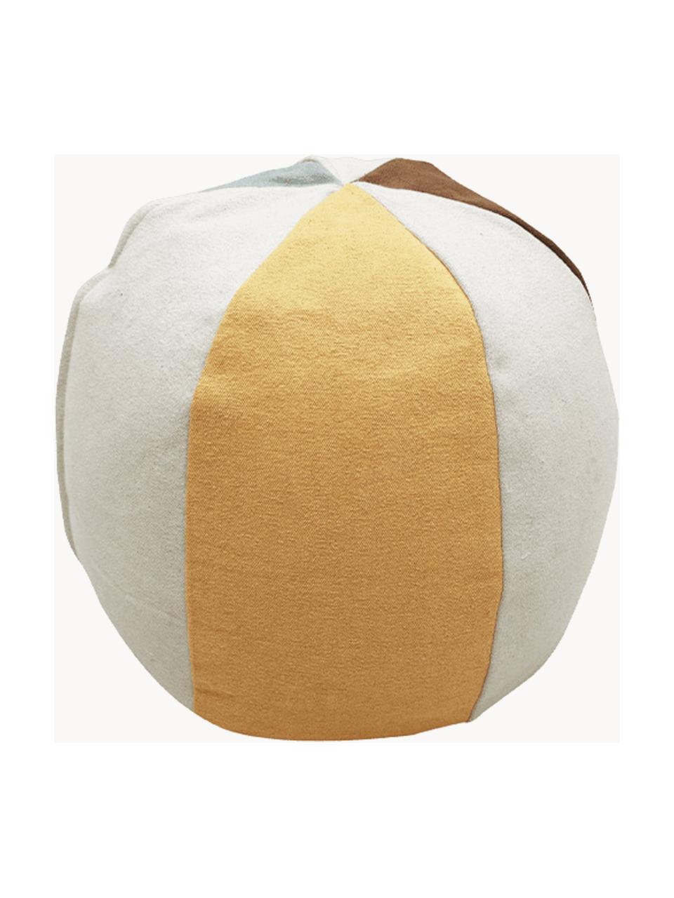 Handgefertigter Pouf Ball, Bezug: 97 % Baumwolle, 3 % ander, Mehrfarbig, Ø 45 x H 50 cm