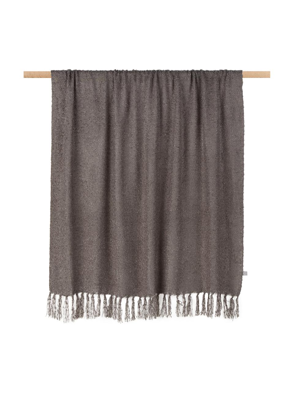 Manta bouclé ligera Mysa, 100% poliacrílico, Gris, An 120 x L 150 cm