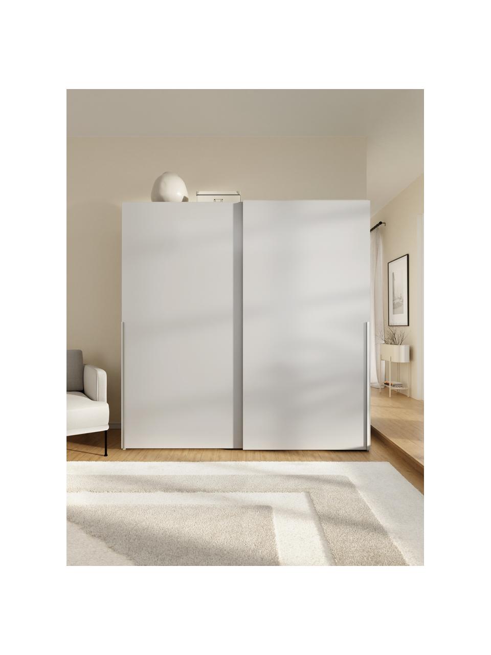 Armario modular Leon, 2 puertas correderas (200 cm), diferentes variantes, Estructura: aglomerado con certificad, Gris, Interior Basic (An 200 x Al 200 cm)