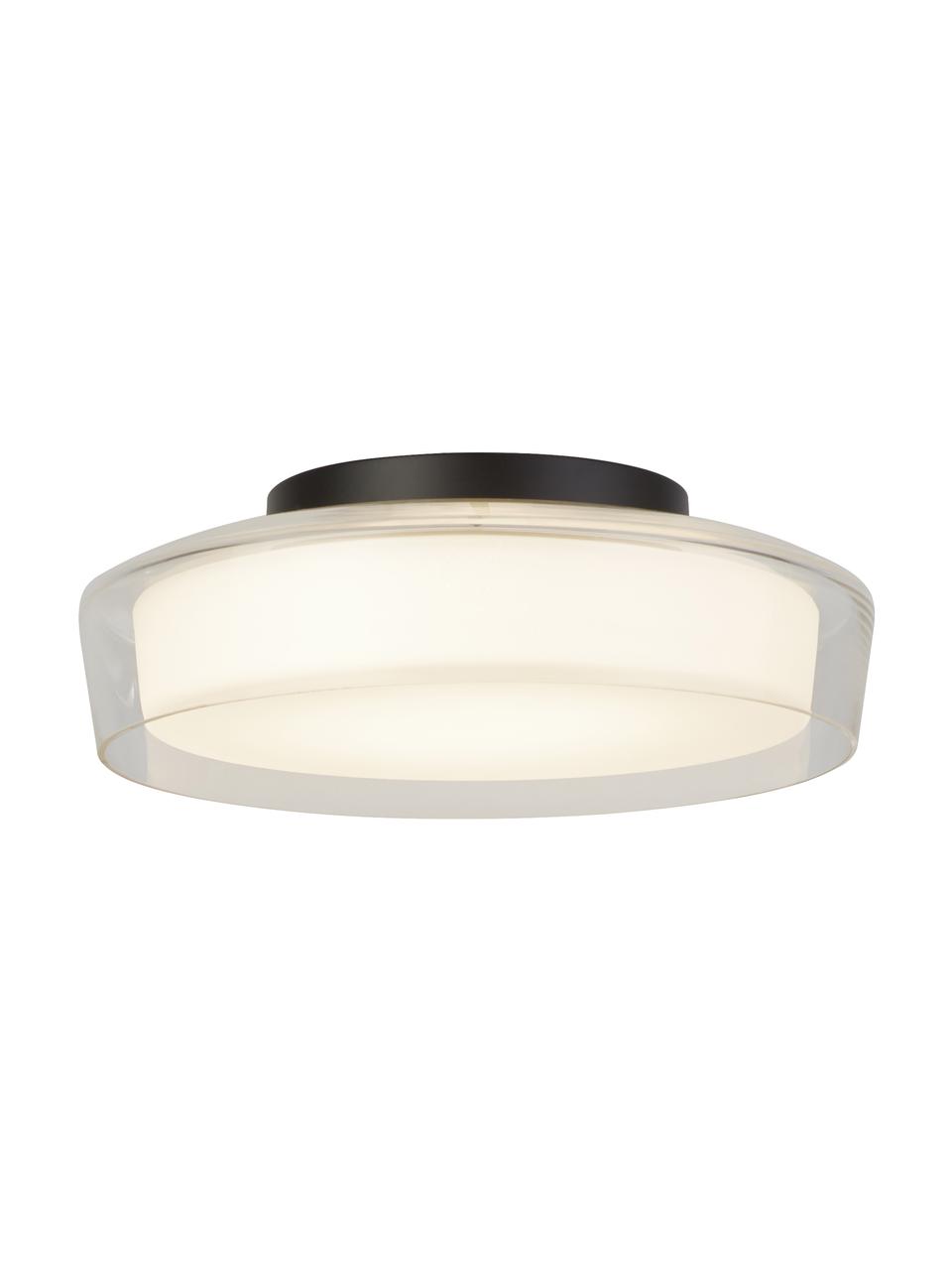 Lampa sufitowa LED ze szkła z funkcją przyciemniania Matt, Biały, transparentny, Ø 30 x W 10 cm