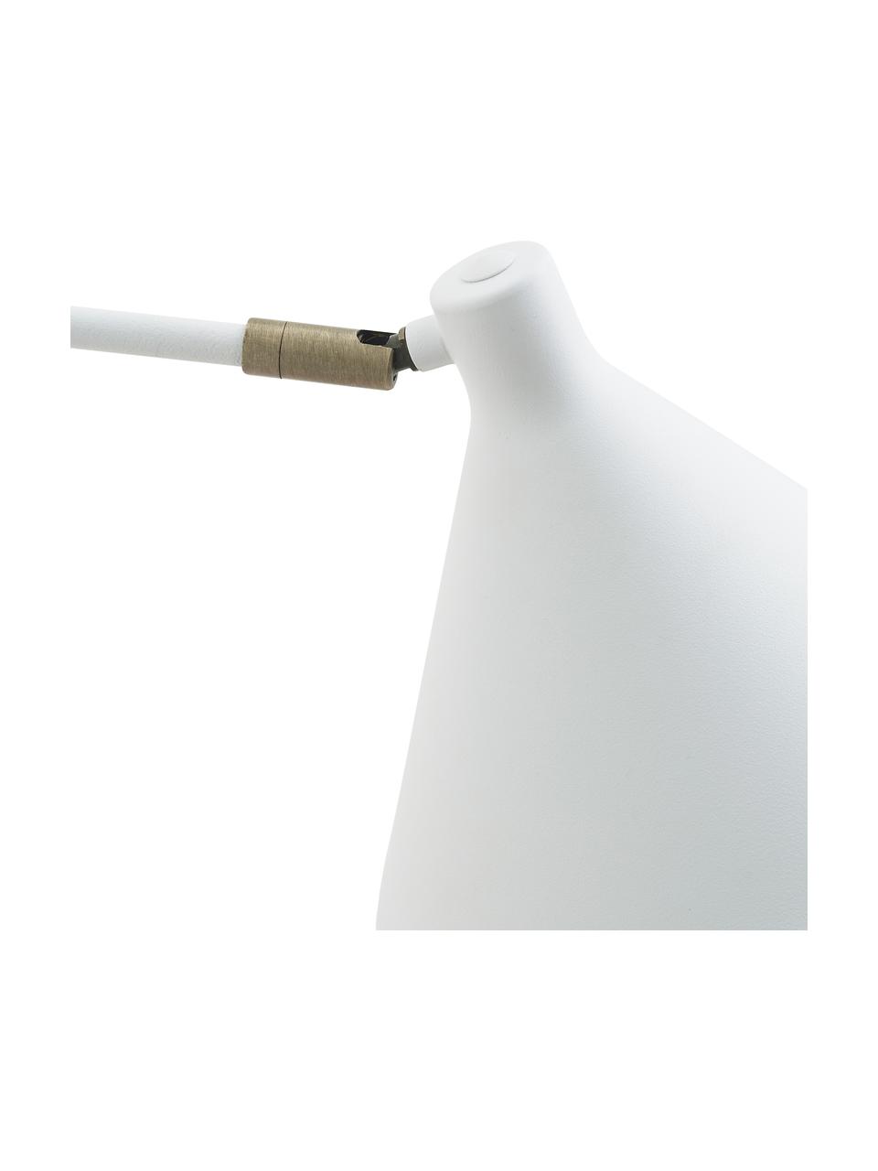 Wandlamp Jordan met stekker, Lampenkap: gecoat metaal, Wit, B 20 x D 31 cm