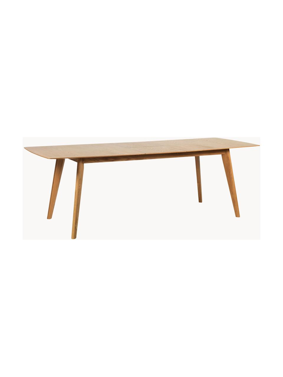 Mesa de comedor extensible Cirrus, 190-235 x 90 cm, Tablero: tablero de fibras de dens, Patas: madera de roble, Madera de roble, An 190/235 x F 90 cm