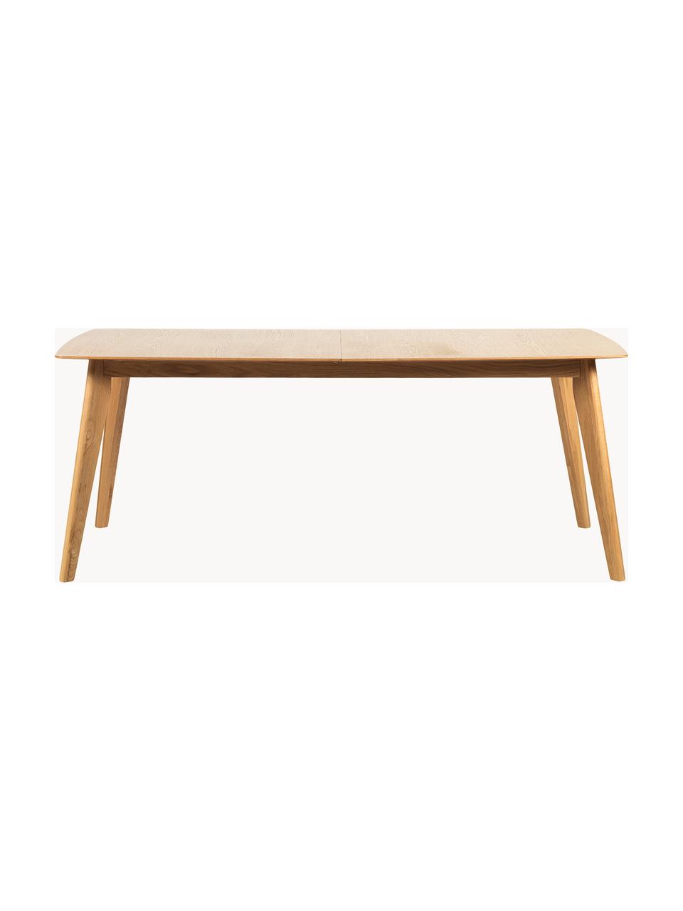 Mesa de comedor extensible Cirrus, 190-235 x 90 cm, Tablero: tablero de fibras de dens, Patas: madera de roble, Madera de roble, An 190/235 x F 90 cm