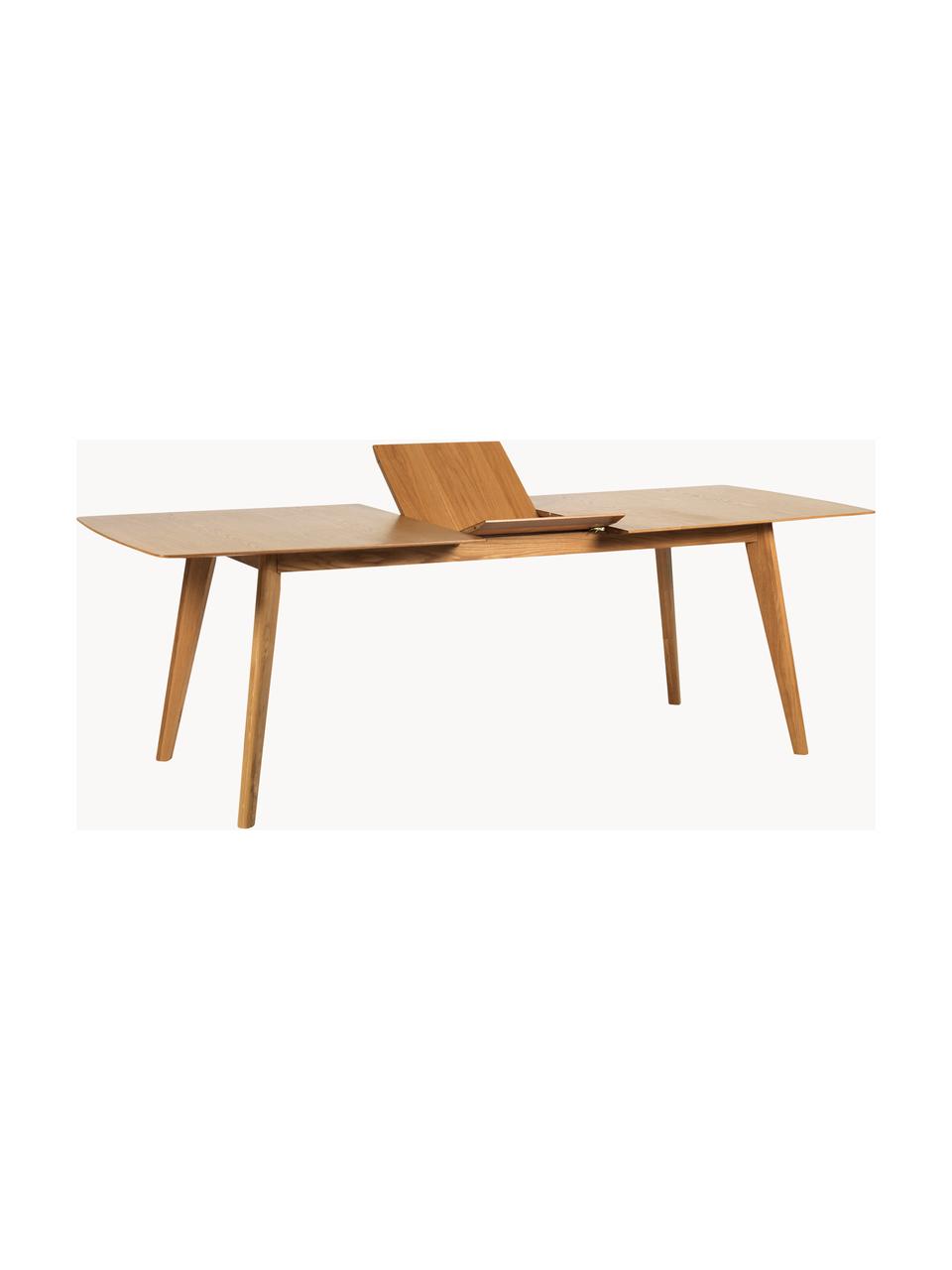 Mesa de comedor extensible Cirrus, 190-235 x 90 cm, Tablero: tablero de fibras de dens, Patas: madera de roble, Madera de roble, An 190/235 x F 90 cm