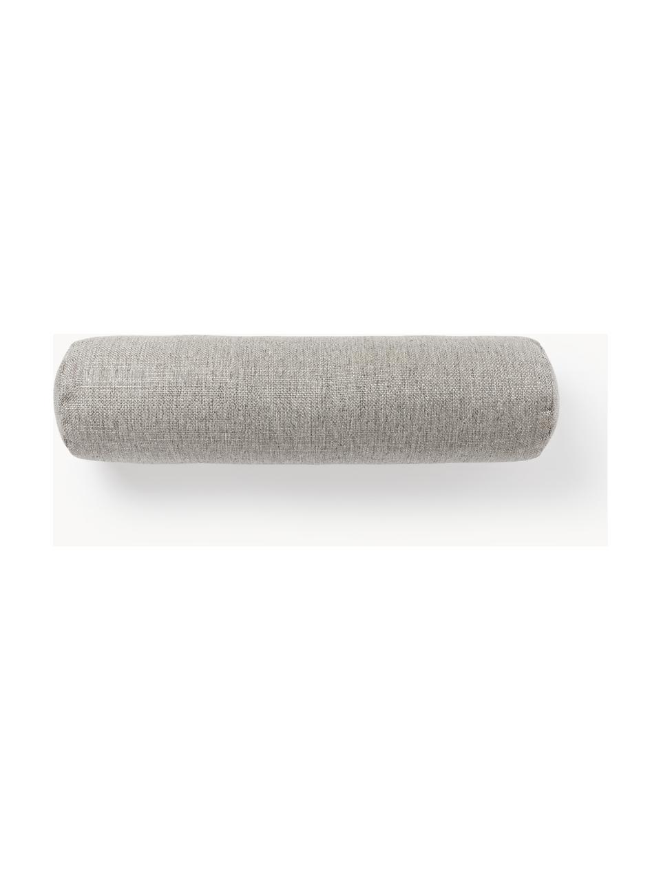 Rouleau de nuque de canapé Sofia, Tissu gris, Ø 17 x long. 68 cm