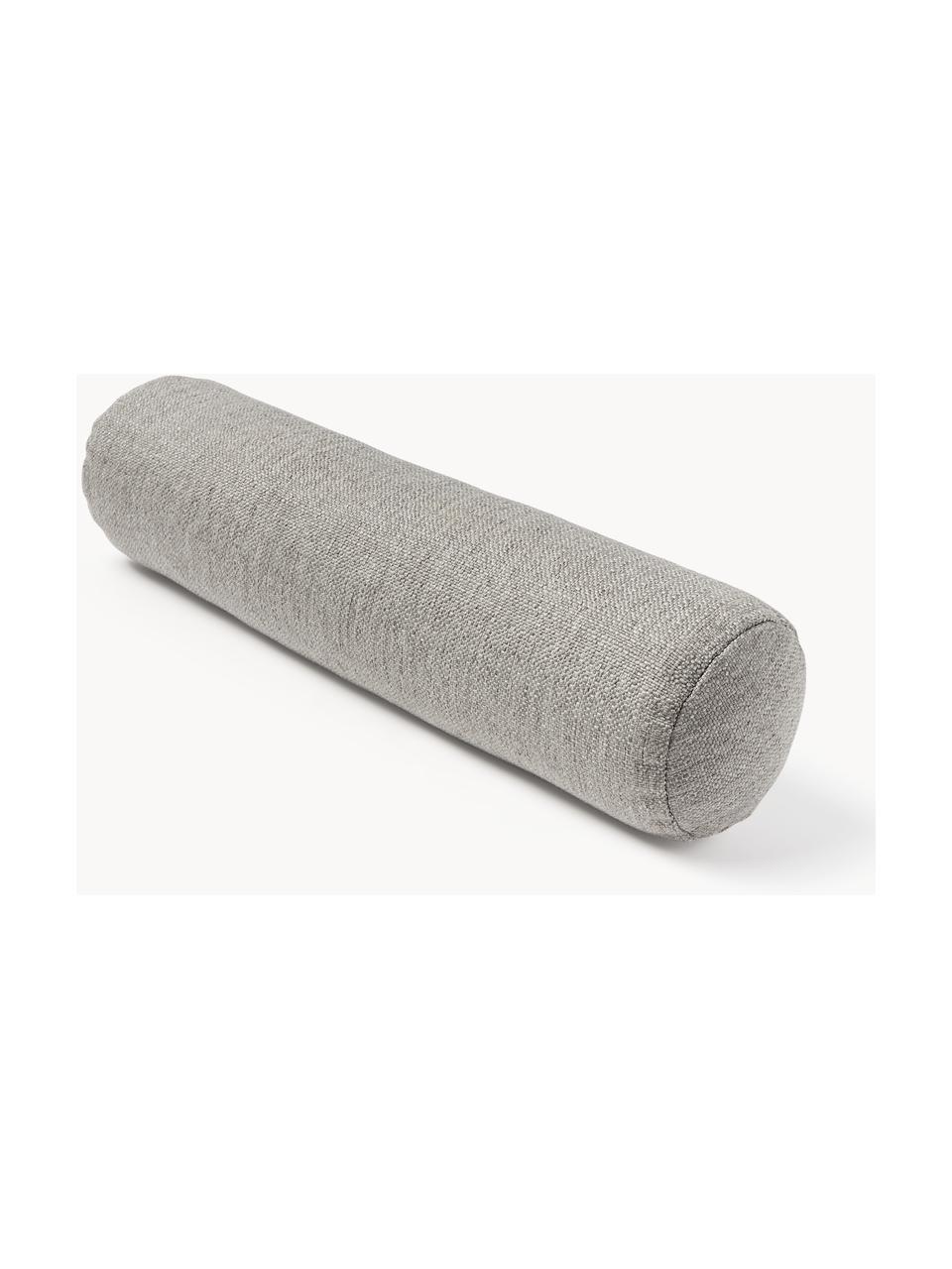 Rouleau de nuque de canapé Sofia, Tissu gris, Ø 17 x long. 68 cm