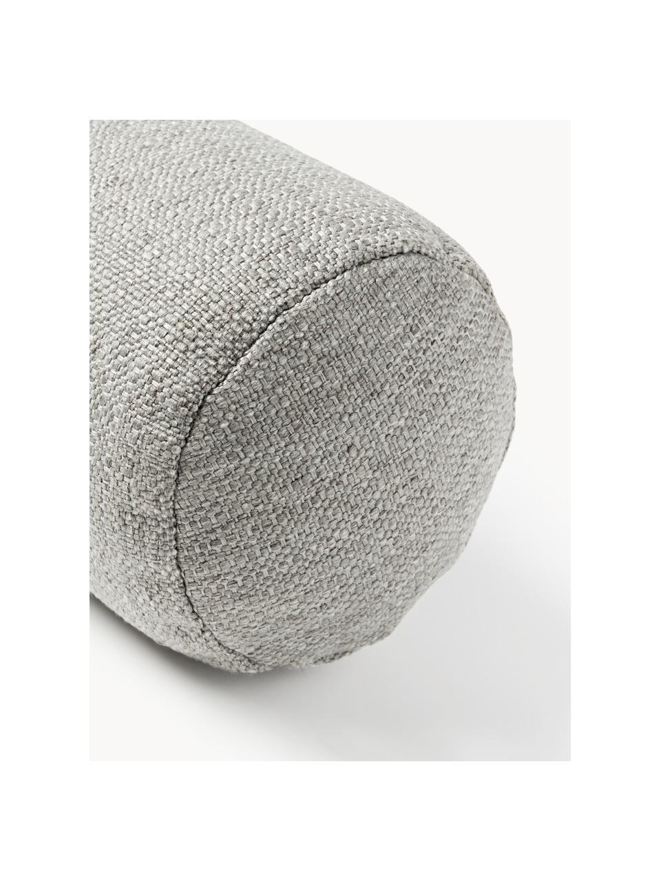 Rouleau de nuque de canapé Sofia, Tissu gris, Ø 17 x long. 68 cm